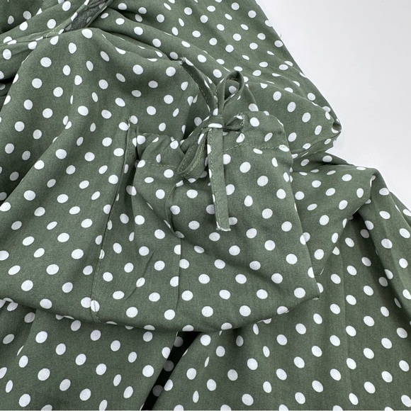 Cellabie Dress Women 3XL NEW Green Polka Dot Sleeveless Rayon Pockets Round Neck - Picture 5 of 10